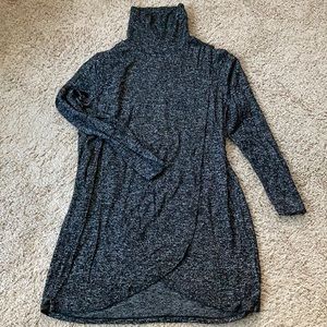 Seraphine charcoal maternity and nursing turtleneck sweater